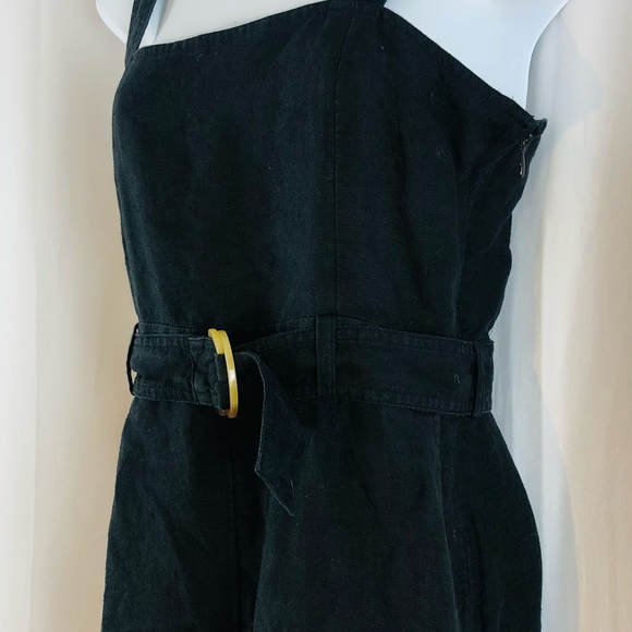 Los Angeles Atelier & Other Stories Linen wide-strap jump suit pockets 4 - Picture 2 of 16